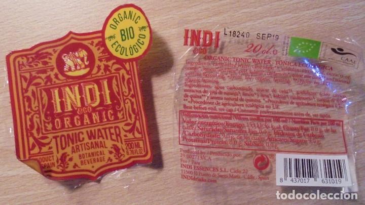 Coleccionismo de Coca-Cola y Pepsi: ETIQUETA REFRESCO INDI  ORGANIC TONIC WATER ARTISANAL  200 ml