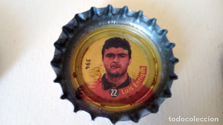 Collezionismo di Coca-Cola e Pepsi: CHAPA CORONA COCA-COLA 1995 LUIS ENRIQUE  FACTOR&Iacute;A TCI