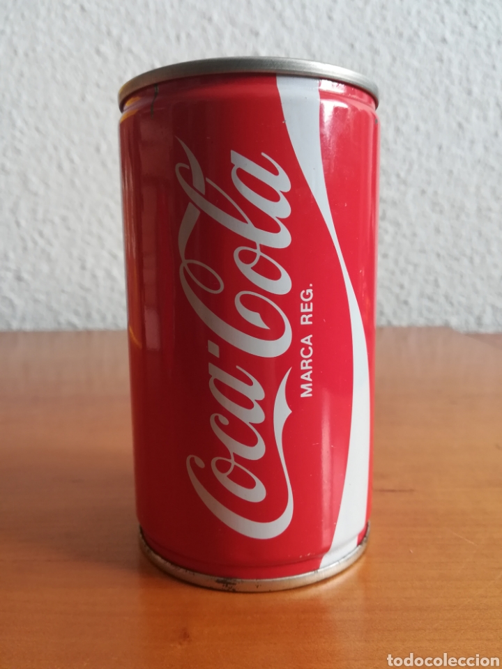 Colecionismo de Coca-Cola e Pepsi: Lata Coca-Cola acero curvo banda ancha CS Spanish Coke Can - a&ntilde;os 70 - 33 cl