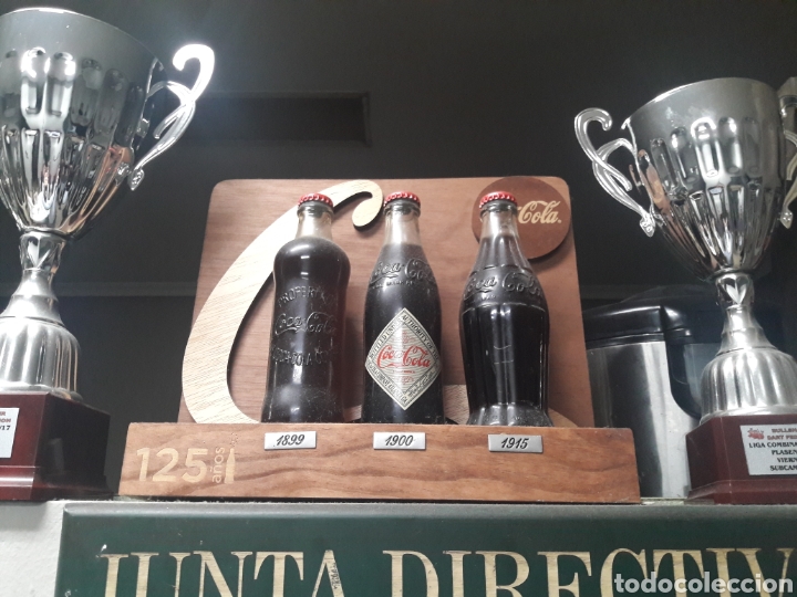 Coleccionismo de Coca-Cola y Pepsi: Coca cola lote de 3 unidades y mueble con motivo del 125 aniversario