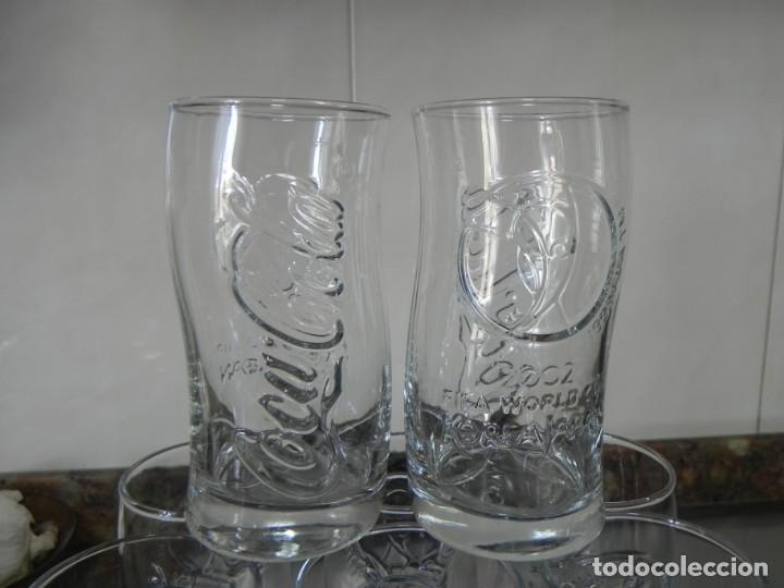 Collecting of Coca-Cola and Pepsi: CONJUNTO DE 2 VASOS COCA COLA MUNDIAL FUTBOL FIFA WORLD KOREA JAPAN 2002 / SIN USAR