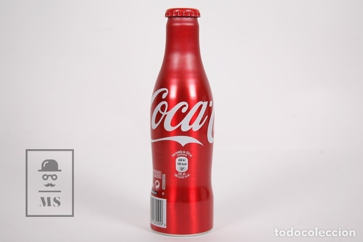 Collezionismo di Coca-Cola e Pepsi: Botella de Aluminio - Coca Cola 250 ML / 125 Aniversario - Llena - Altura 18,5 cm