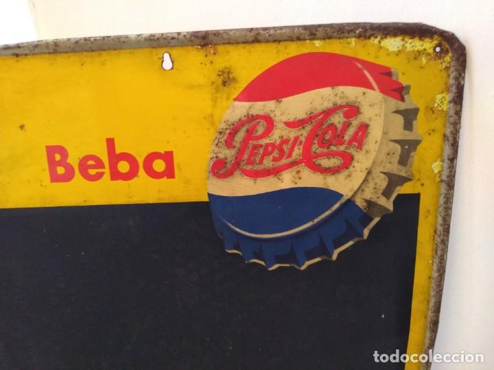 Coleccionismo de Coca-Cola y Pepsi: Espectacular placa antigua de Pepsi - Foto 2