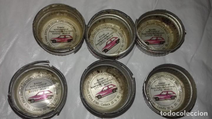 Collezionismo di Coca-Cola e Pepsi: antiguo 6 tapon de metal coca cola promocion sorteo opel corsa a&ntilde;o 1985