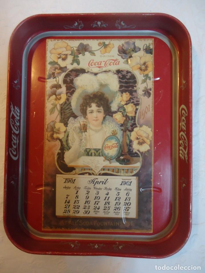 Collezionismo di Coca-Cola e Pepsi: Bandeja de Coca-cola. Calendario Abril 1901.