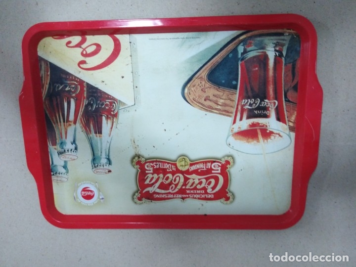 Sammeln von Coca-Cola und Pepsi: Bandeja grande de coca cola 50x35ctmts