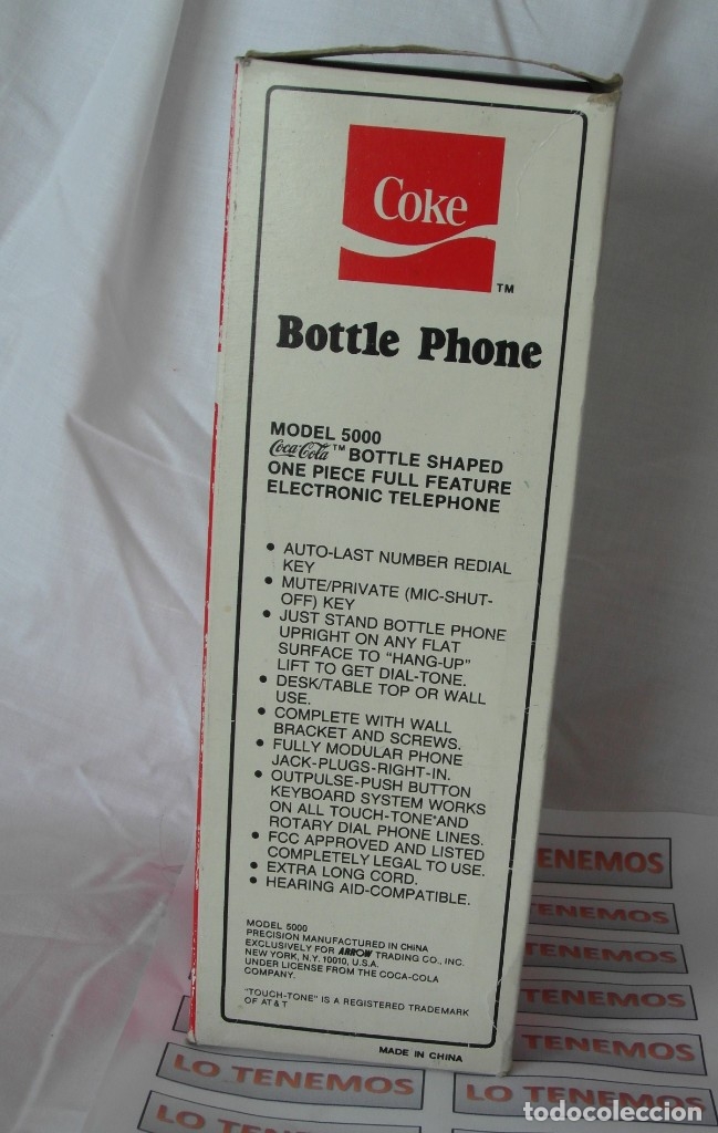 Coleccionismo de Coca-Cola y Pepsi: Tel&eacute;fono de botella de coca cola con caja - Foto 2