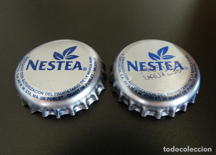 Sammeln von Coca-Cola und Pepsi: 2 CHAPAS NESTEA DIFERENTE LEYENDA VALENCIA MUY BUENAS CHAPA TE DIFICILES QUART DE POBLET