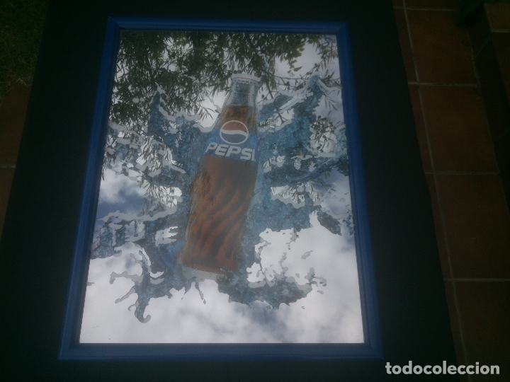 Coleccionismo de Coca-Cola y Pepsi: CUADRO CON BOTELLA DE PEPSI Y ESPEJO - Foto 3