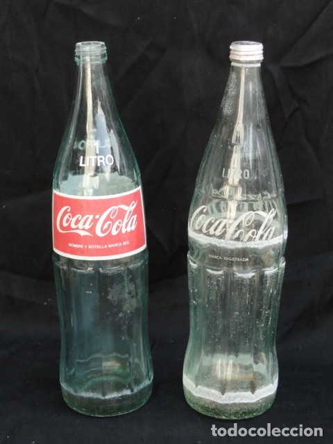 Collectionnisme de Coca-Cola et Pepsi: LOTE 2 BOTELLAS DE COCA-COLA 1L. A&Ntilde;OS 70.