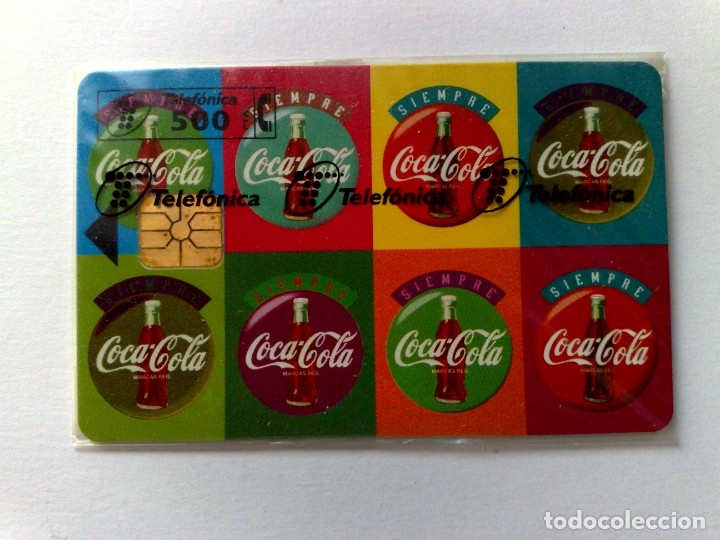 Collezionismo di Coca-Cola e Pepsi: TARJETA TELEF&Oacute;NICA:P-289:COCA~COLA,MOSAICO,(500 PTA.) TIRADA 31.600 EJEMPLARES,CON PRECINTO (09/97)