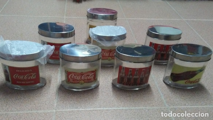Coleccionismo de Coca-Cola y Pepsi: 8 FRASCOS DE CRISTAL COCA COLA - Foto 2