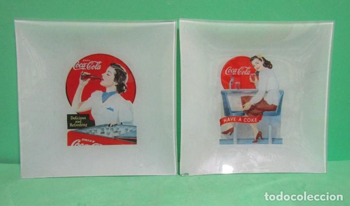 Coleccionismo de Coca-Cola y Pepsi: COCA COLA 2 PLATOS 20 X 20 DECORADOS