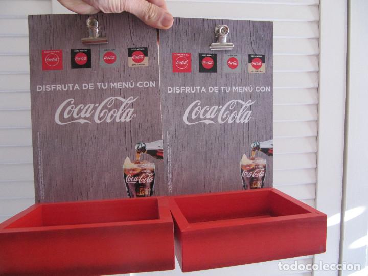 Sammeln von Coca-Cola und Pepsi: PAREJA DE PORTA COMANDAS DE MADERA COCA COLA
