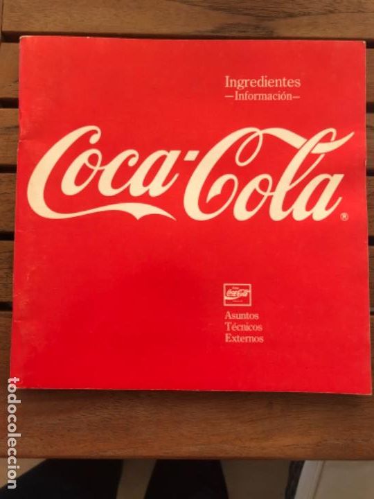 Collectionnisme de Coca-Cola et Pepsi: Folleto Coca-Cola sobre sus Ingredientes. Edici&oacute;n Americana. 34 pags