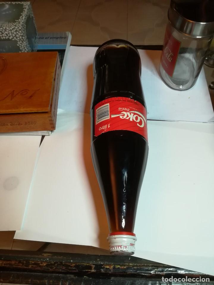 antigua botella de cristal de coca cola,1 litro - Compra venta en  todocoleccion