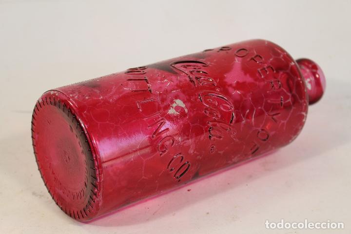 Coleccionismo de Coca-Cola y Pepsi: Botella coca-cola cristal roja - Foto 3