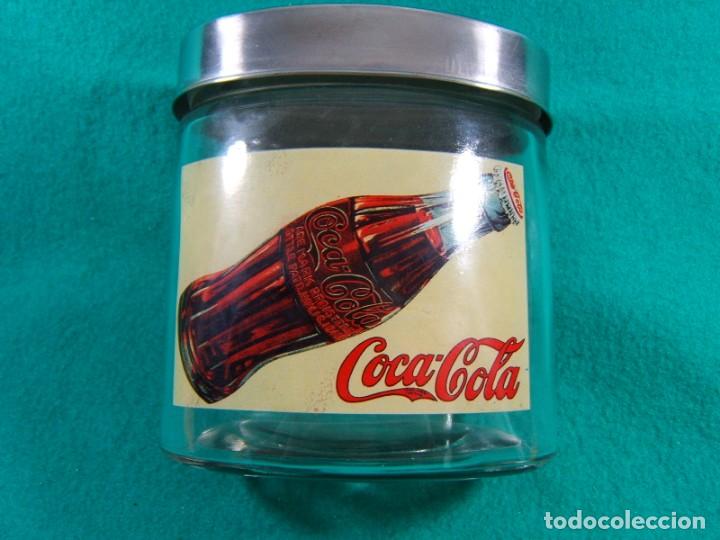 Collecting of Coca-Cola and Pepsi: COLECCIONISMO COCA COLA-BOTE OVALADO DE VIDRIO Y TAPA DE CRISTAL-13x13 CM-A&Ntilde;OS 90.