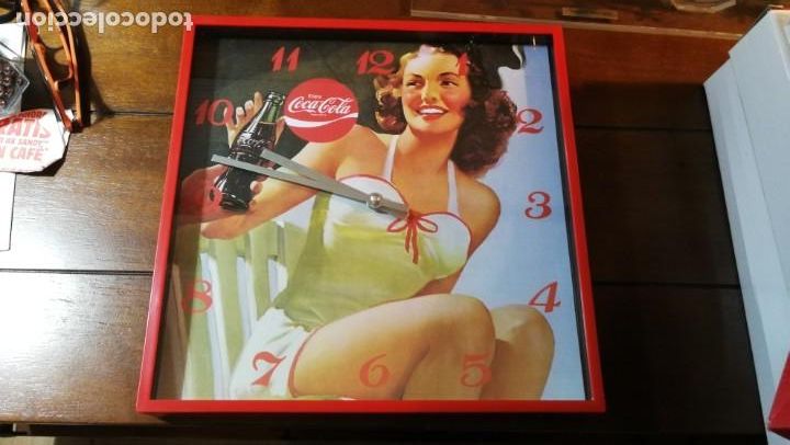 Collectionnisme de Coca-Cola et Pepsi: RELOJ DE PARED COCACOLA VINTAGE COCA COLA NUMERO 1 CUADRADO 28 x 28 cm