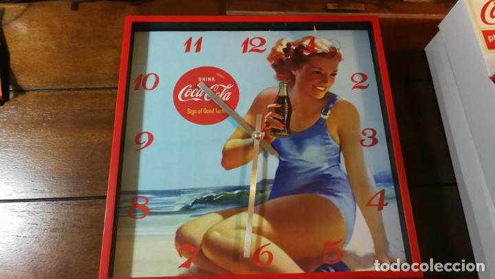 Coleccionismo de Coca-Cola y Pepsi: RELOJ DE PARED COCACOLA VINTAGE COCA COLA NUMERO 2 CUADRADO 28 x 28 cm