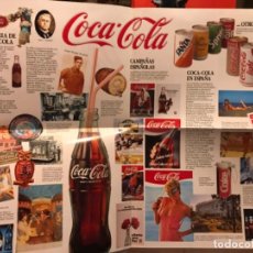 Coleccionismo de Coca-Cola y Pepsi: COCA-COLA POSTER DESPLEGABLE DE 1986. HISTORIA COCA-COLA