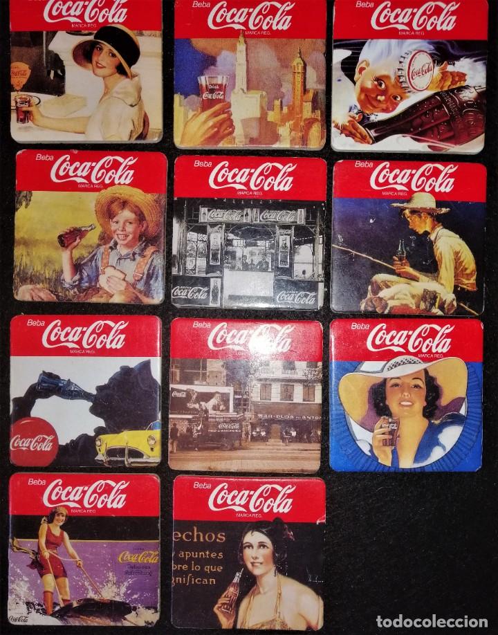 Collectionnisme de Coca-Cola et Pepsi: POSAVASOS COCA-COLA (11 UNIDADES) 9x9 CM. Y 5 MM. DE GROSOR