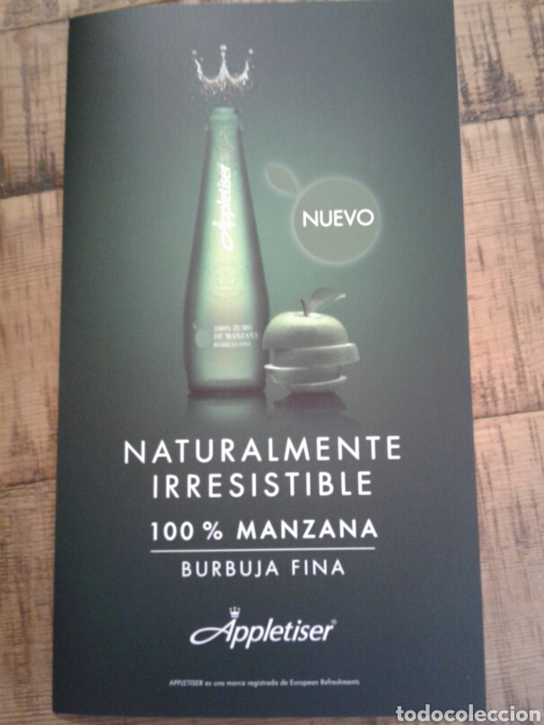 Collezionismo di Coca-Cola e Pepsi: APPLETISER - CARTA LANZAMIENTO - NATURALMENTE IRRESISTIBLE BURBUJA FINA -