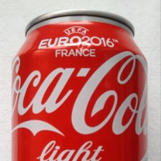 Coleccionismo de Coca-Cola y Pepsi: LATA COCACOLA LIGHT VACIA SIN ABRIR EUROCOPA FRANCIA 2016. COCA COLA. COCA-COLA. MUY RARA. Lote 196144667