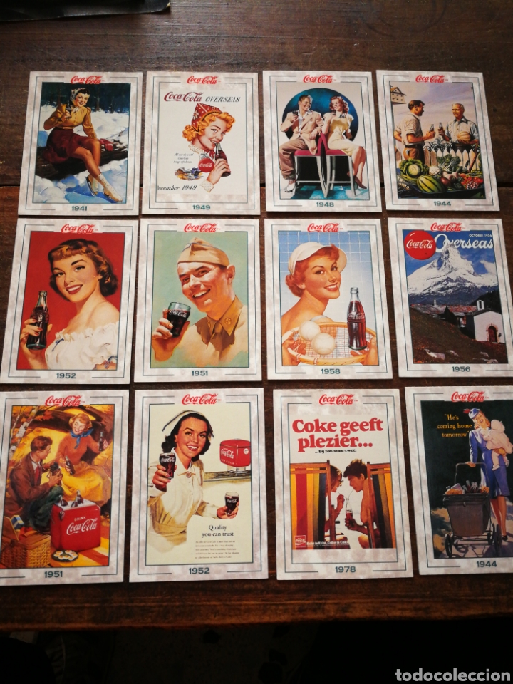 Collezionismo di Coca-Cola e Pepsi: LOTE 12 CROMOS CARDS COCA-COLA COLLECTION (SERIE 2), A&Ntilde;OS 40-50's.1994.