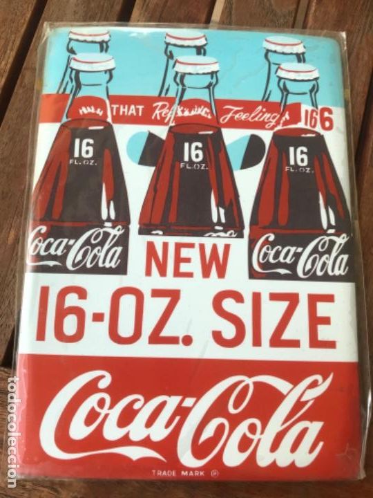 Collezionismo di Coca-Cola e Pepsi: Chapa Coca-Cola 20,5X15 cms Fancia