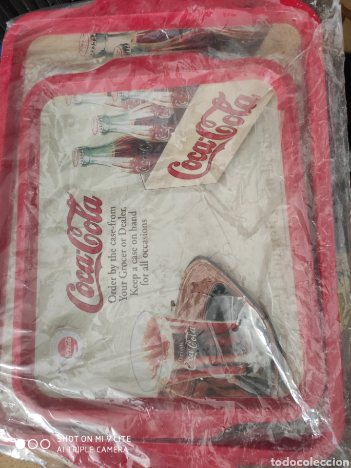 Sammeln von Coca-Cola und Pepsi: 2 bandejas cocacola retro en su pl&aacute;stico