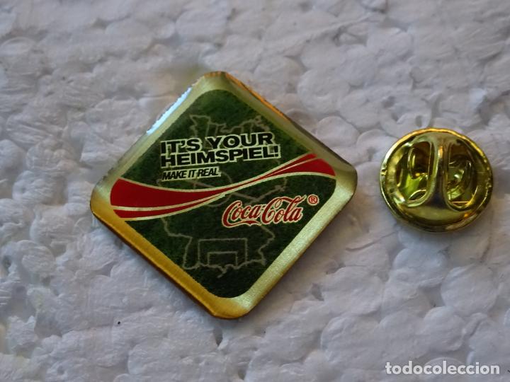 Sammeln von Coca-Cola und Pepsi: PIN DE COCA COLA. IT'S YOUR HEIMSPIEL. MAPA ALEMANIA CAMPO F&Uacute;TBOL