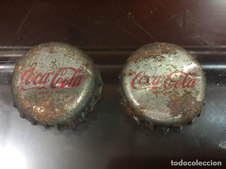 Colecionismo de Coca-Cola e Pepsi: LOTE 2 CHAPAS ANTIGUAS COCA COLA A&Ntilde;OS 80