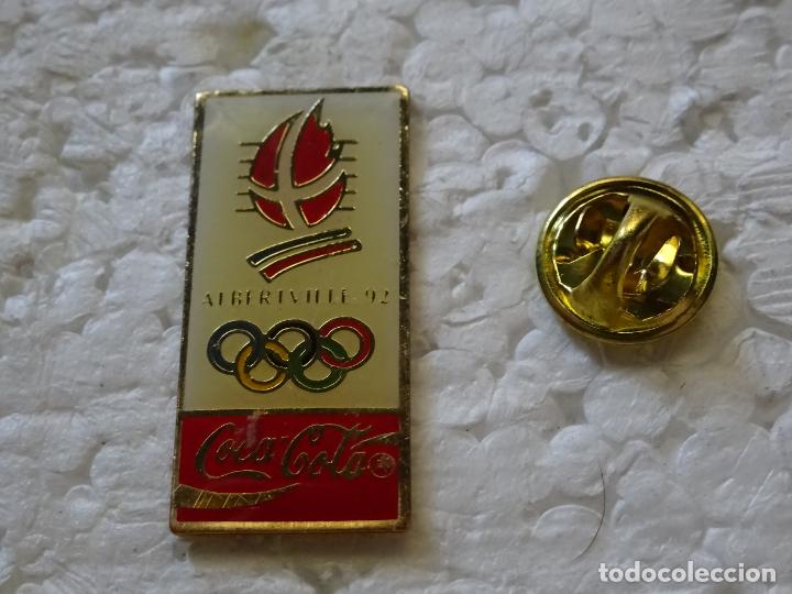 Sammeln von Coca-Cola und Pepsi: PIN DE COCA COLA / DEPORTES. OLIMPIADAS JUEGOS OL&Iacute;MPICOS. CARTEL ALBERTVILLE 92 1992