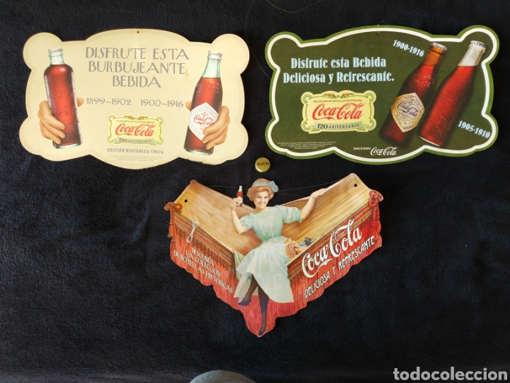 Colecionismo de Coca-Cola e Pepsi: Carteles de Coca Cola, colecci&oacute;n botellas hist&oacute;ricas