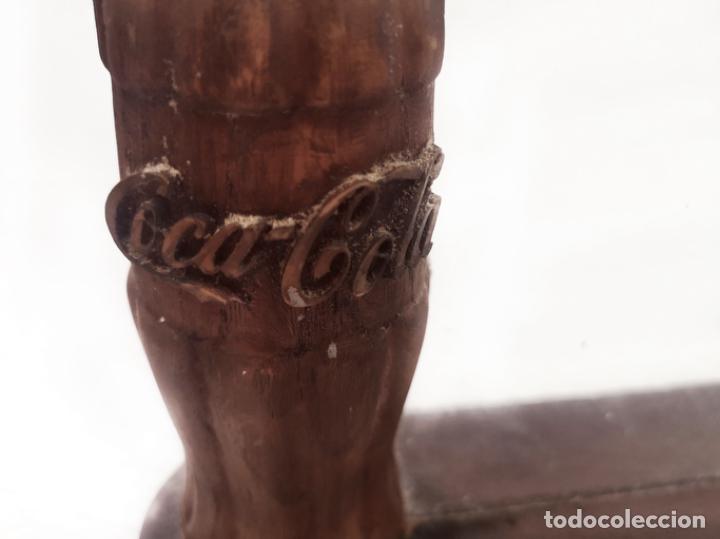 Coleccionismo de Coca-Cola y Pepsi: antigua botella de madera de coca cola-expositor. - Foto 2