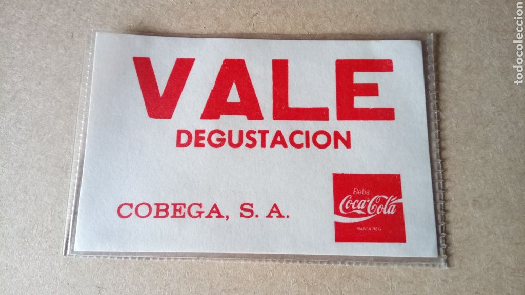 Colecionismo de Coca-Cola e Pepsi: VALE DEGUSTACION DE COCA-COLA.