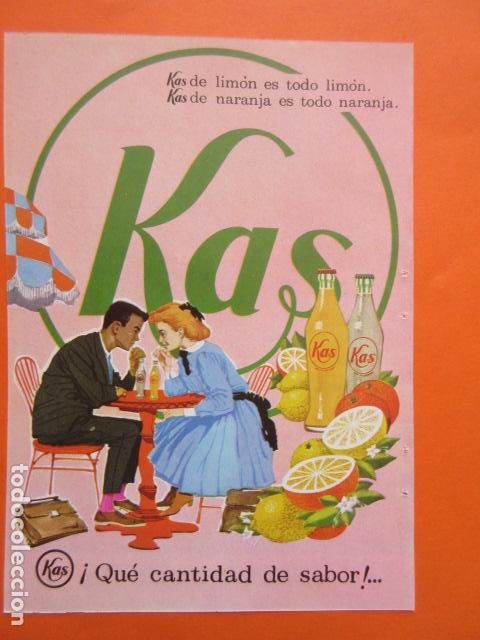Colecionismo de Coca-Cola e Pepsi: PUBLICIDAD 1962 - COLECCION REFRESCOS - KAS - TAMA&Ntilde;O 13 X 18.5 CM