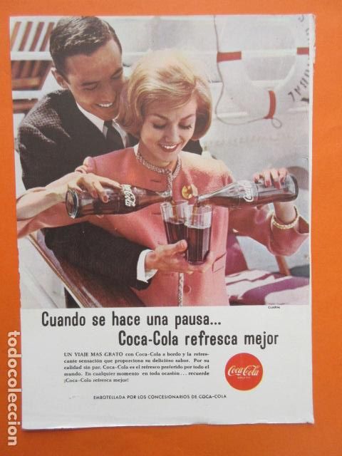 Colecionismo de Coca-Cola e Pepsi: PUBLICIDAD 1962 - COLECCION REFRESCOS - COCA COLA - TAMA&Ntilde;O 13 X 18.5 CM