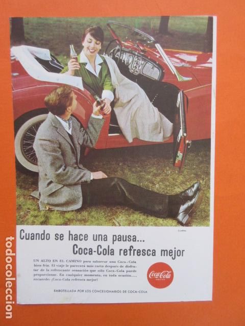 Collecting of Coca-Cola and Pepsi: PUBLICIDAD 1962 - COLECCION REFRESCOS - COCA COLA - TAMA&Ntilde;O 13 X 18.5 CM