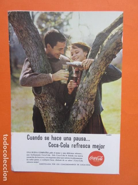 Colecionismo de Coca-Cola e Pepsi: PUBLICIDAD 1962 - COLECCION REFRESCOS - COCA COLA - TAMA&Ntilde;O 13 X 18.5 CM