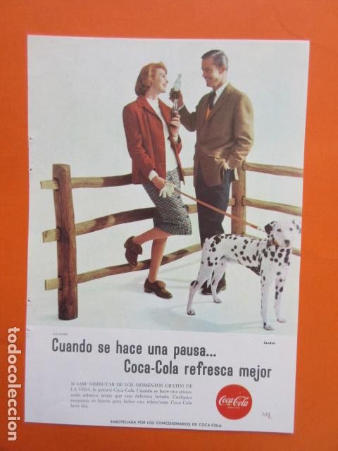 Colecionismo de Coca-Cola e Pepsi: PUBLICIDAD 1961 - COLECCION REFRESCOS - COCA COLA - TAMA&Ntilde;O 13 X 18.5 CM