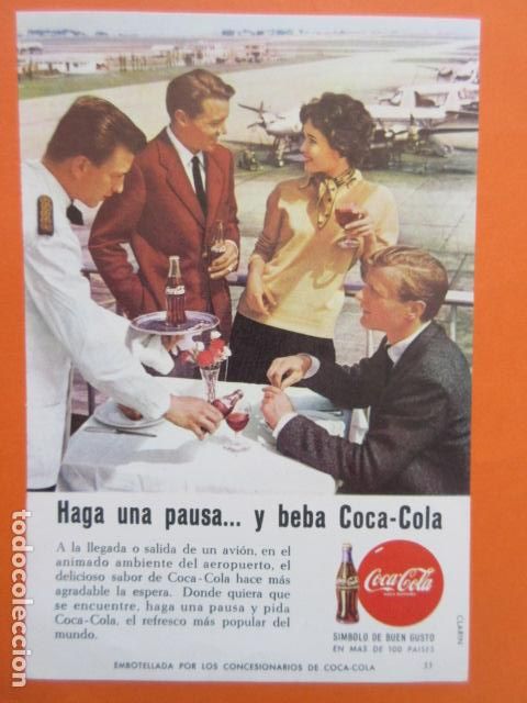 Colecionismo de Coca-Cola e Pepsi: PUBLICIDAD 1960 - COLECCION REFRESCOS - COCA COLA - TAMA&Ntilde;O 13 X 18.5 CM