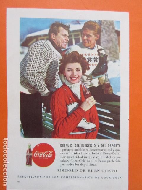 Colecionismo de Coca-Cola e Pepsi: PUBLICIDAD 1960 - COLECCION REFRESCOS - COCA COLA - TAMA&Ntilde;O 13 X 18.5 CM