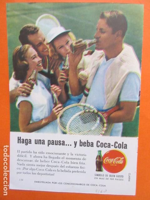 Colecionismo de Coca-Cola e Pepsi: PUBLICIDAD 1960 - COLECCION REFRESCOS - COCA COLA - TAMA&Ntilde;O 13 X 18.5 CM