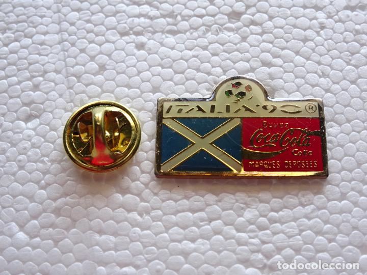 Sammeln von Coca-Cola und Pepsi: PIN DE COCA COLA / DEPORTES. COPA DEL MUNDO MUNDIAL F&Uacute;TBOL ITALIA 90 1990. SELECCI&Oacute;N ESCOCIA
