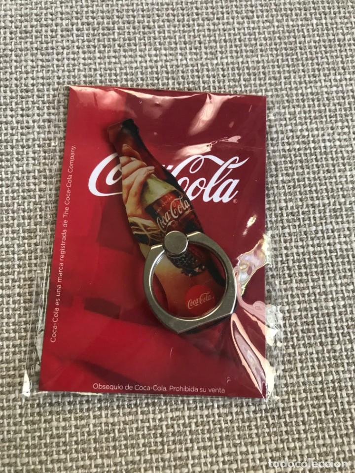 Colecionismo de Coca-Cola e Pepsi: PEGATINA ANILLO SELFIE PARA EL TELEFONO MOVIL PUBLICIDAD COCA COLA.