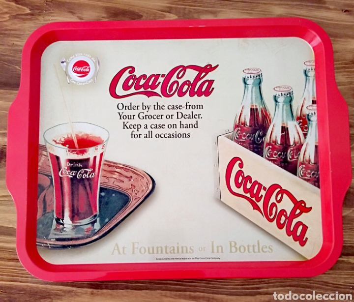 Collecting of Coca-Cola and Pepsi: Bandeja Coca Cola Estilo Retro botella chapa vaso