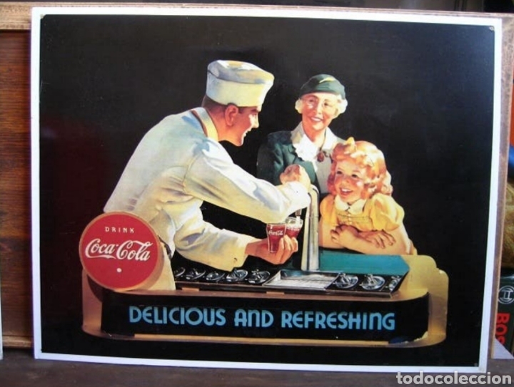 Colecionismo de Coca-Cola e Pepsi: cartel coca-cola de chapa