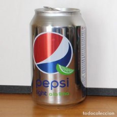 Coleccionismo de Coca-Cola y Pepsi: LATA PEPSI LIGHT A LA LIMA 0 AZUCAR. 33CL. CAN BOTE COLA CROM